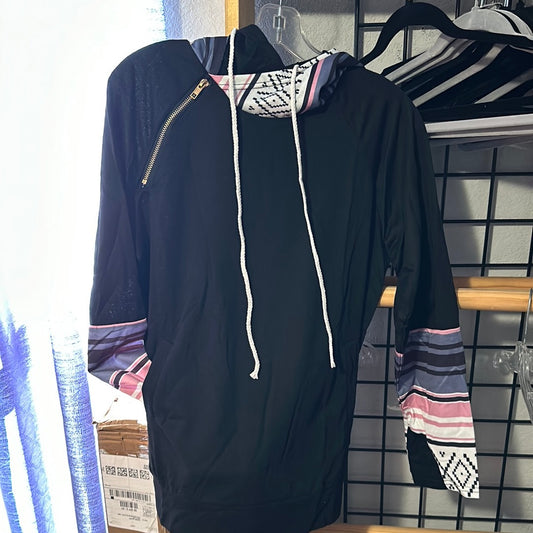 Side Zip Aztec Hoodies