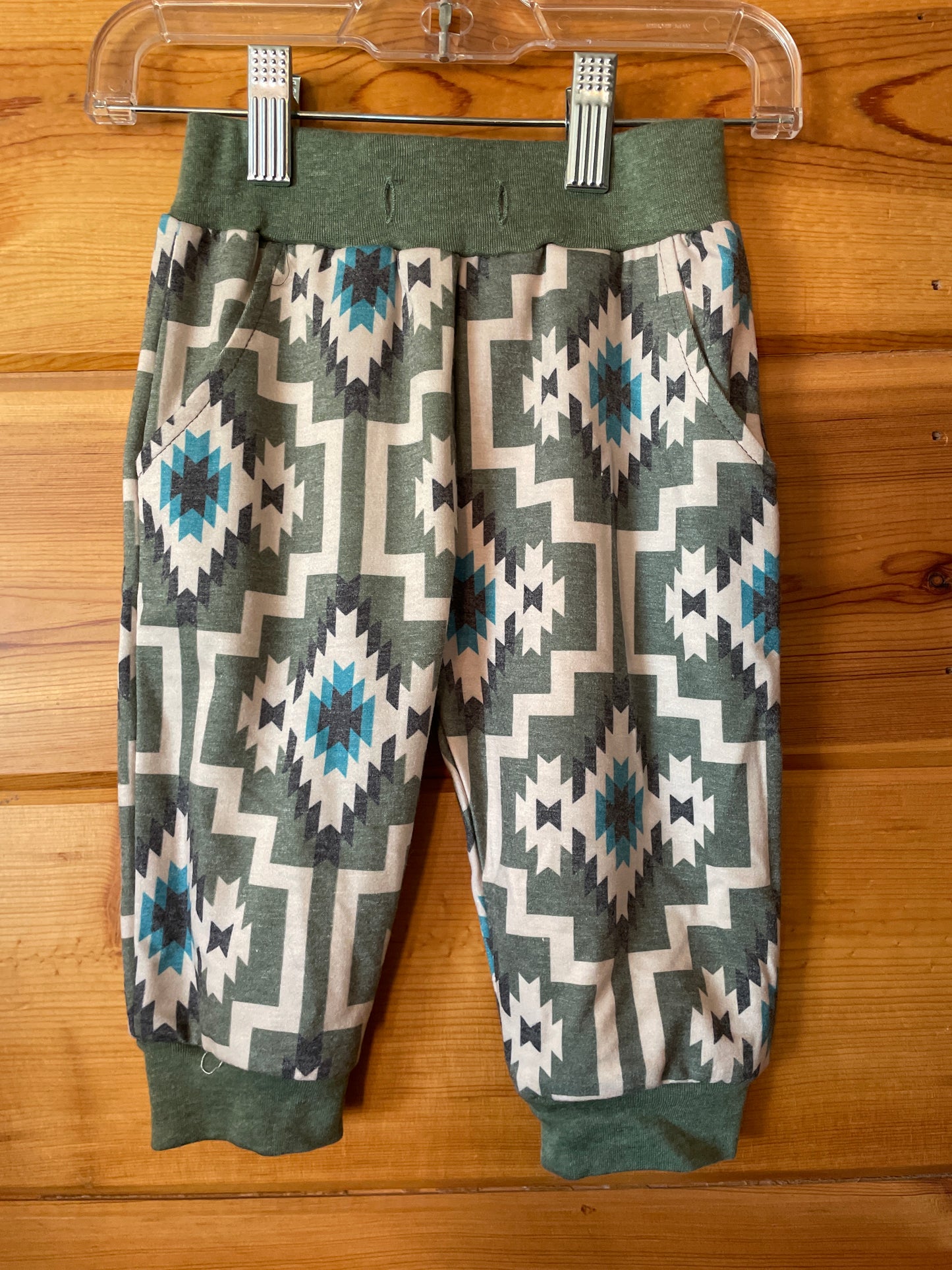 Kids- Green Aztec Pants