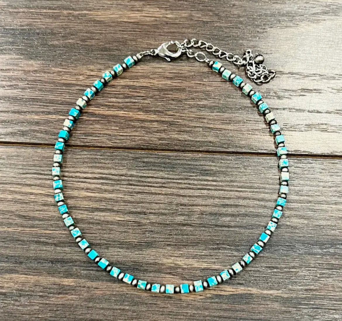 15” Square Gemstone Necklace
