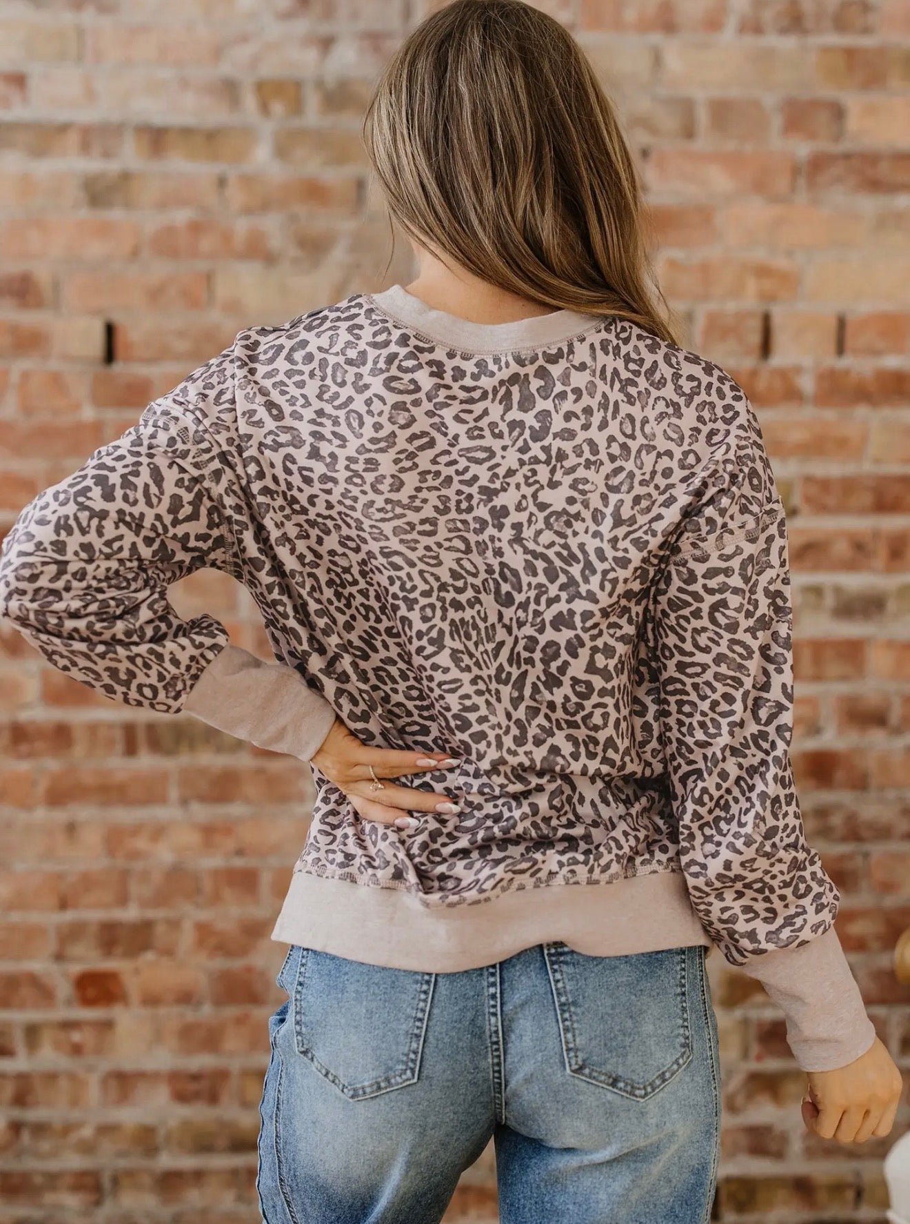 Leopard Patchwork Crewneck