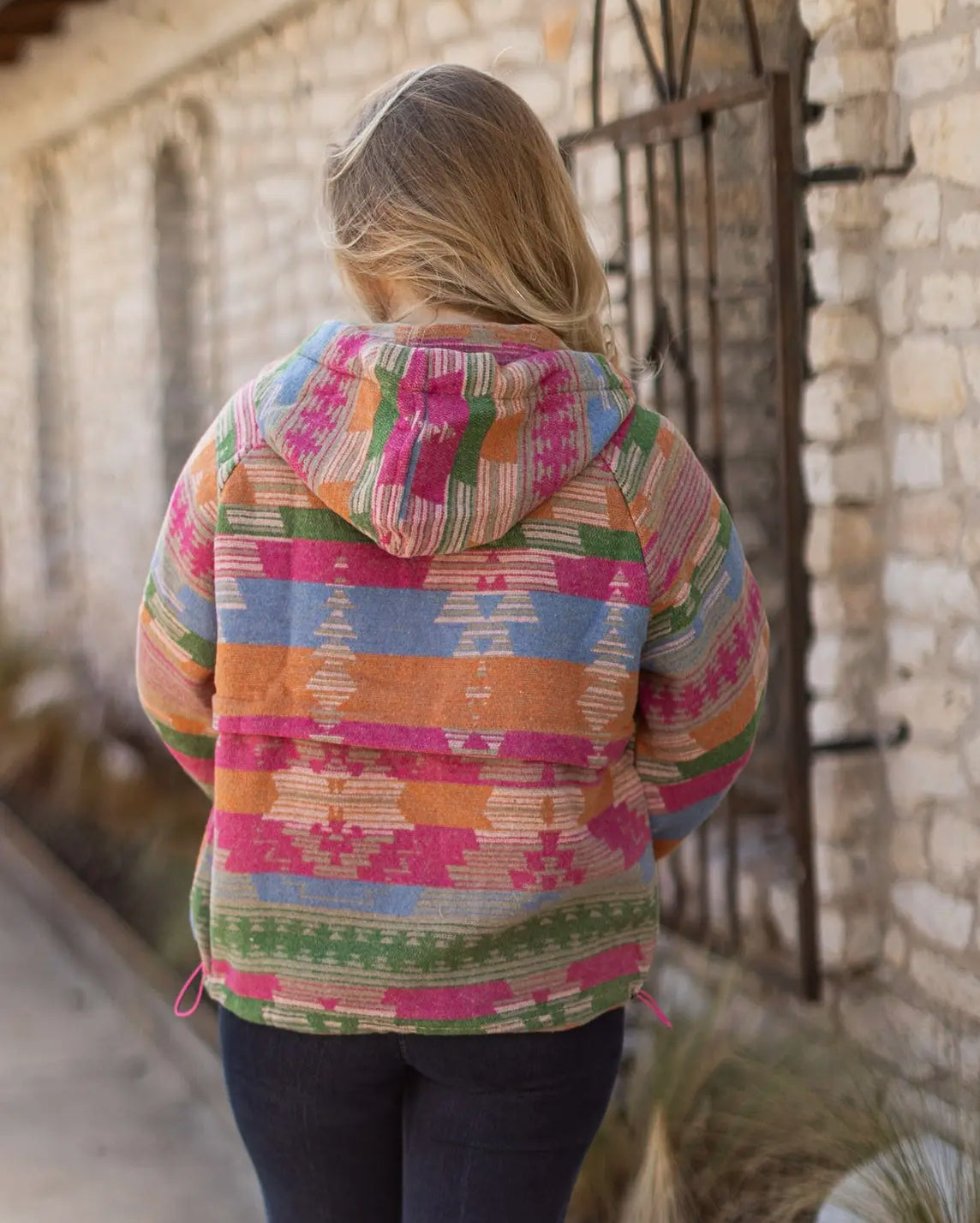Pink Aztec Hoodie