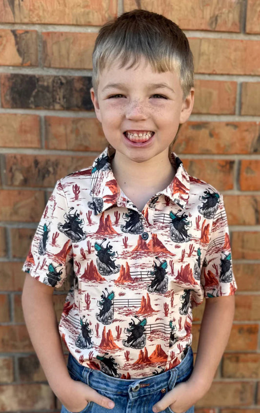 Kids- Golden Buckaroo Polo