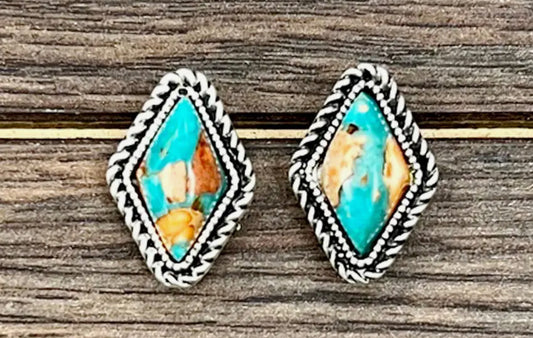16mm Diamond Gemstone Stud