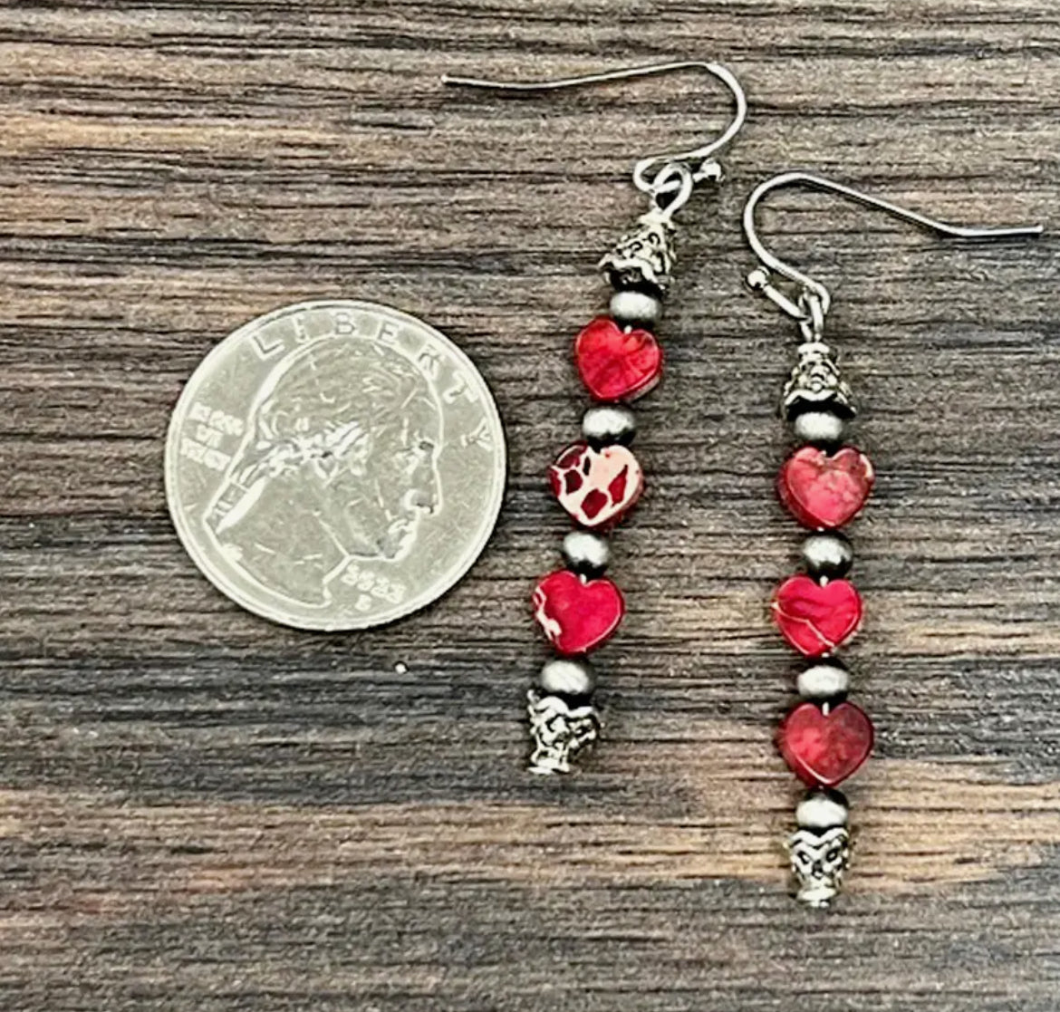 Heart Gemstone Earrings