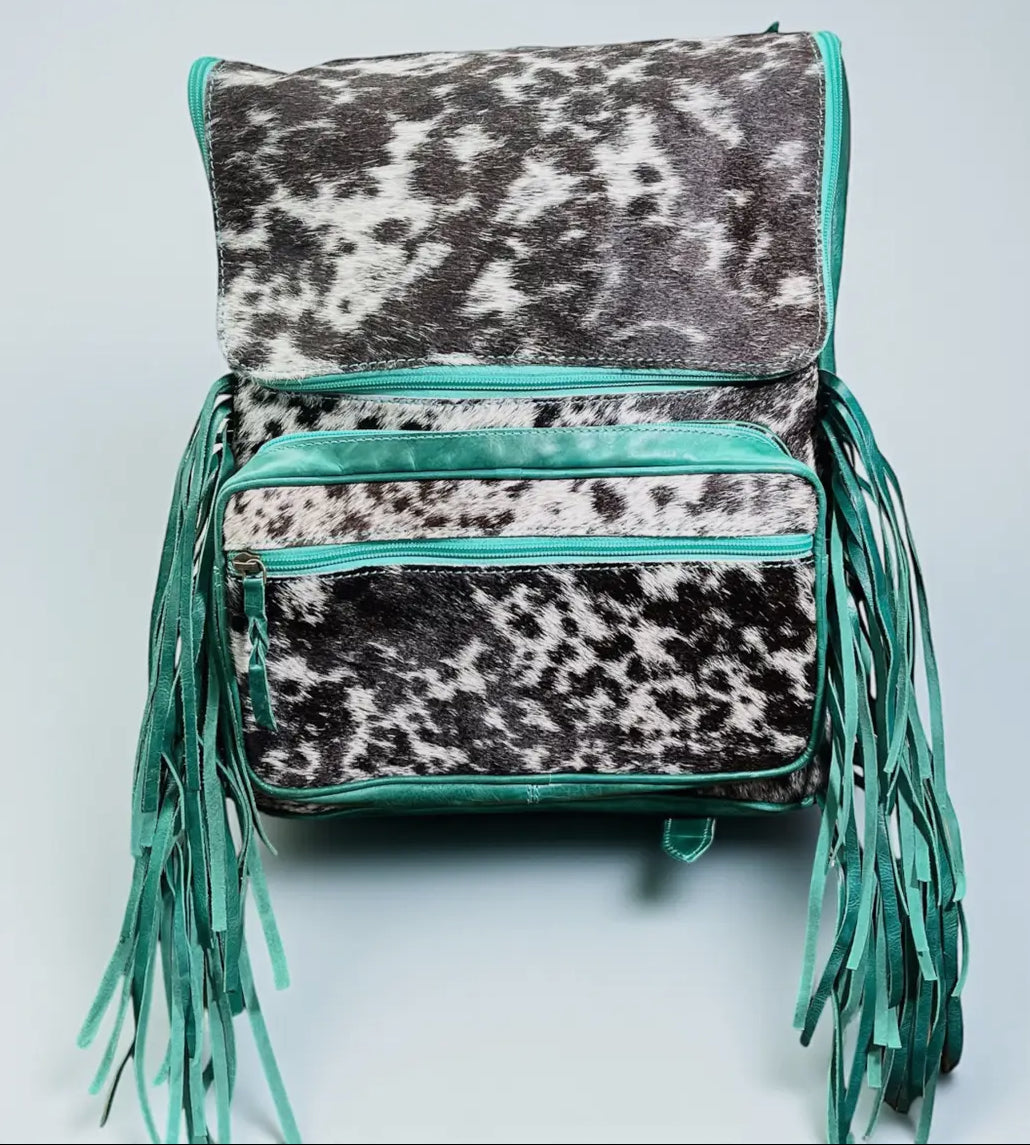 Turquoise Fringe Backpack
