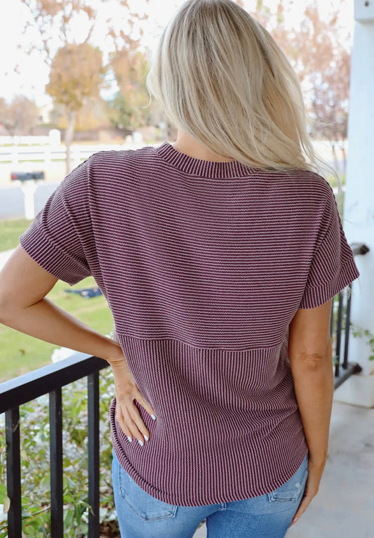 Purple Knit T