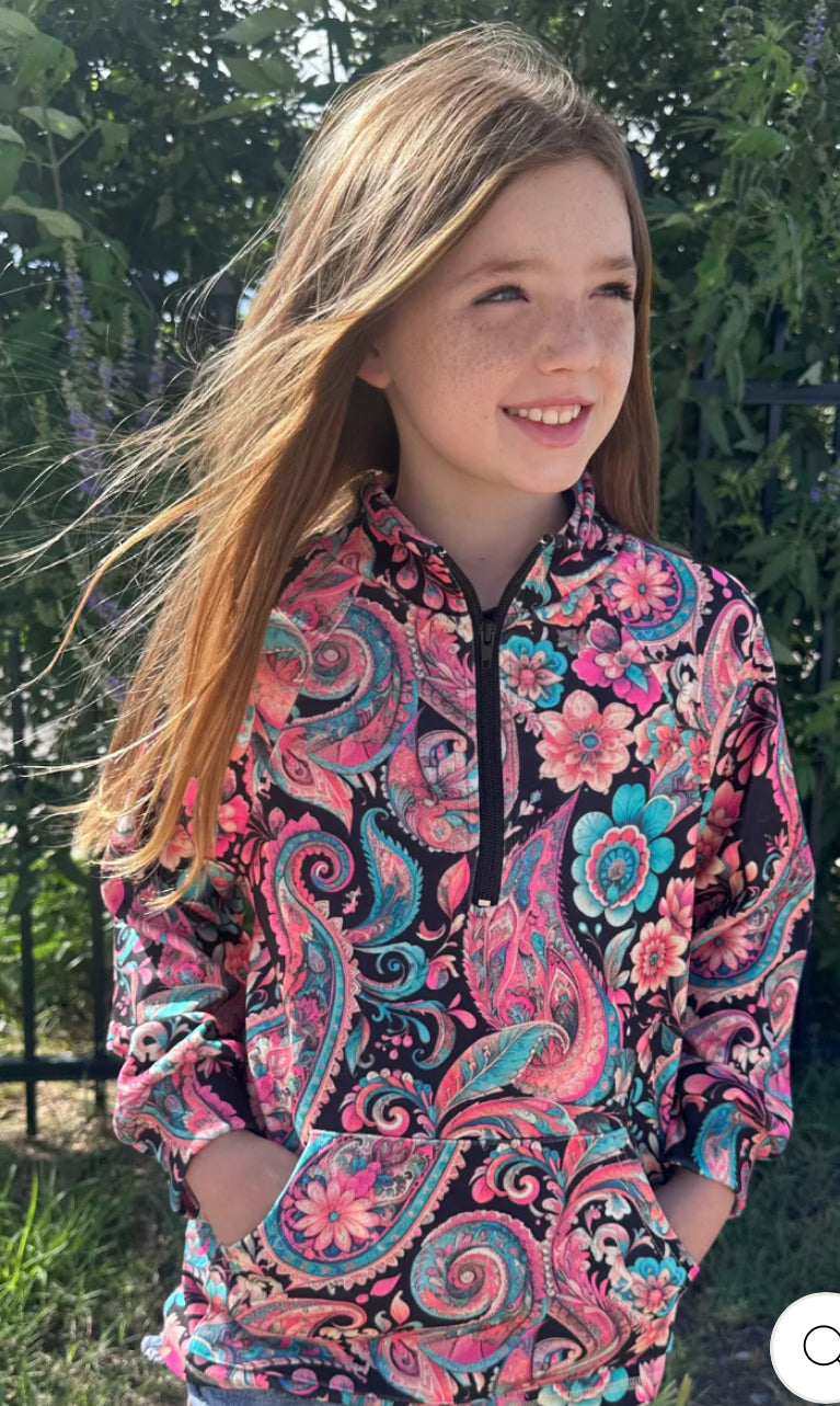 Kids- Midnight Bloom Pullover