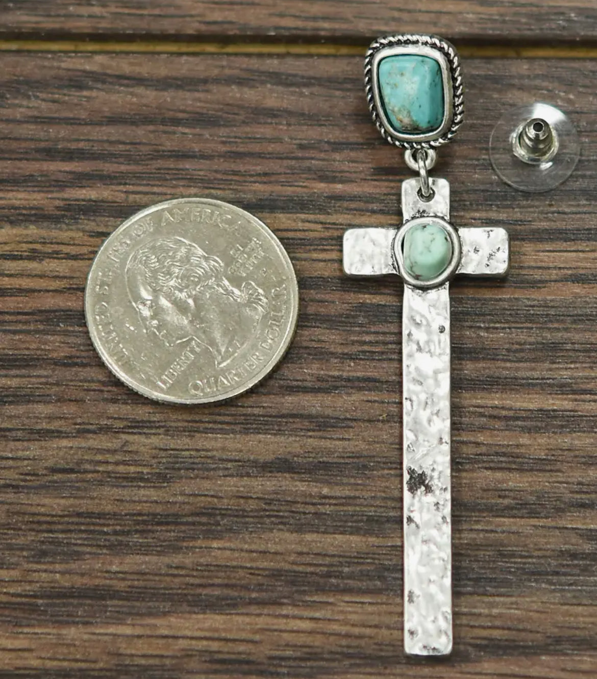 Cross Turquoise Earrings