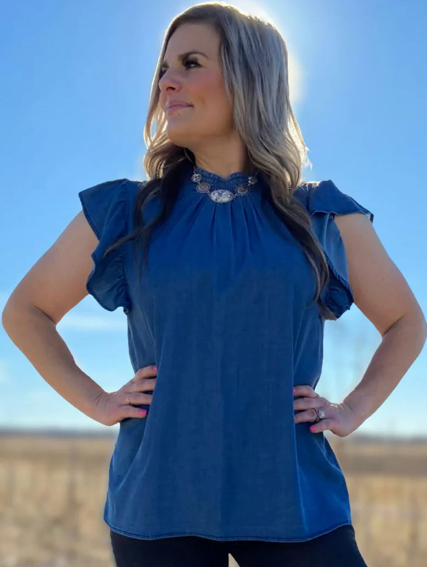 Babydoll Top Denim