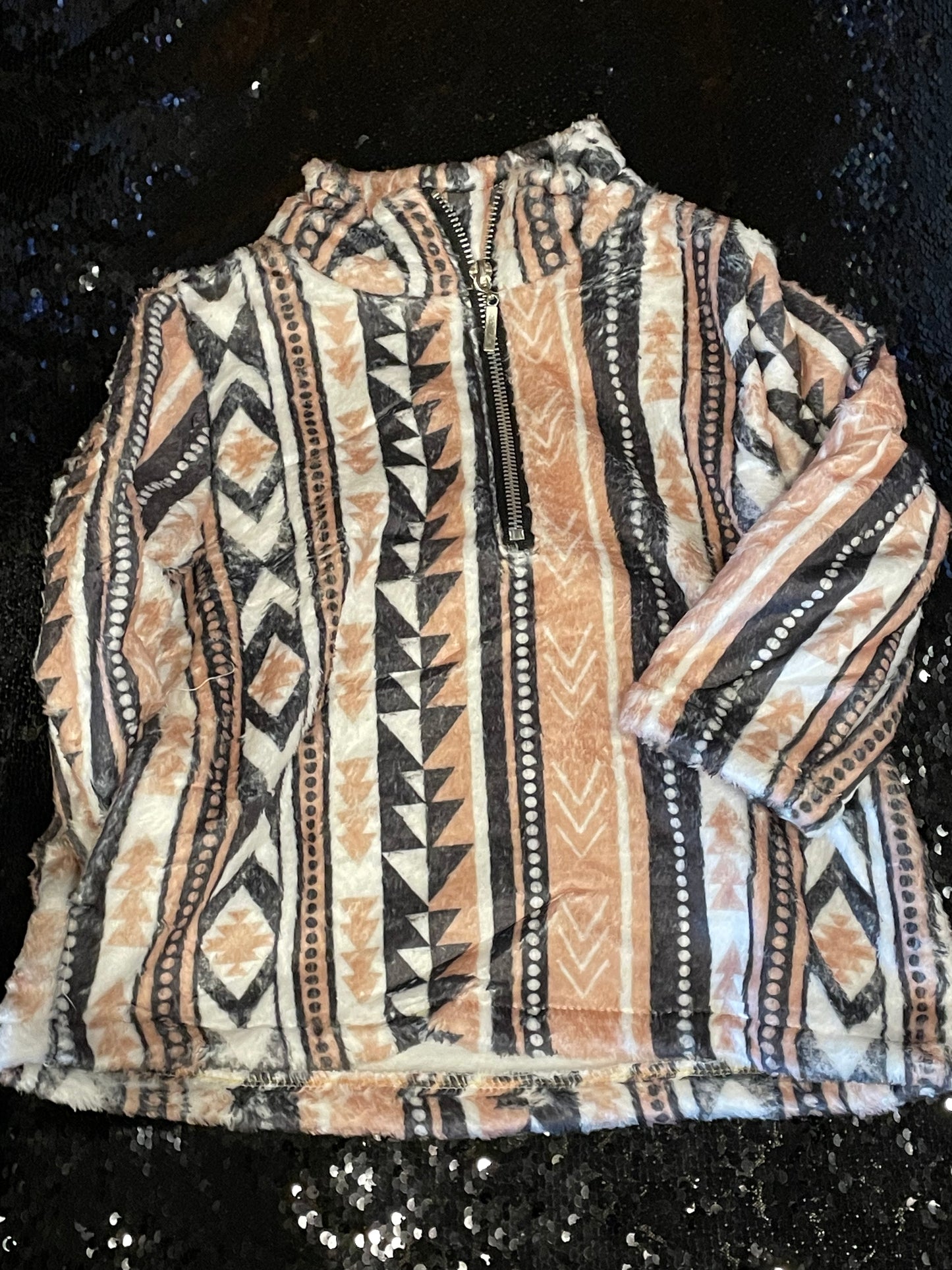 Kids- Tan Aztec 1/4 Zip