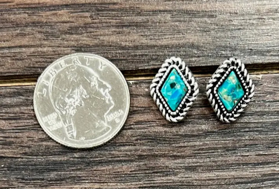 10mm Diamond Gemstone Studs