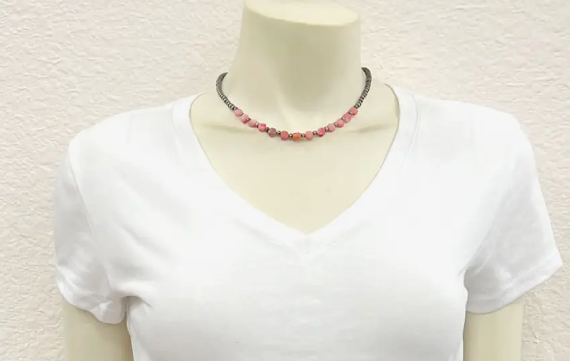 16” Hexa Gemstone Necklace