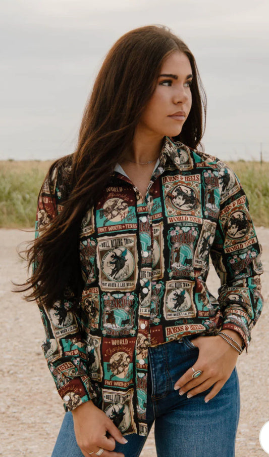 Vintage Rodeo Button Up