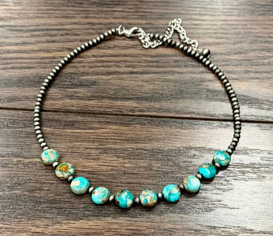 15” Round Gemstone Necklace