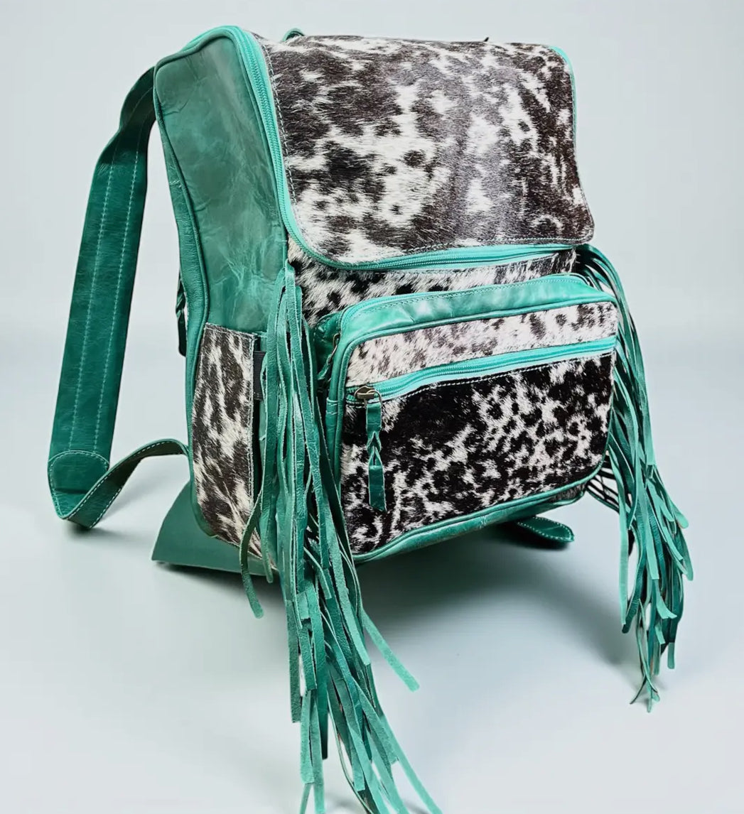 Turquoise Fringe Backpack