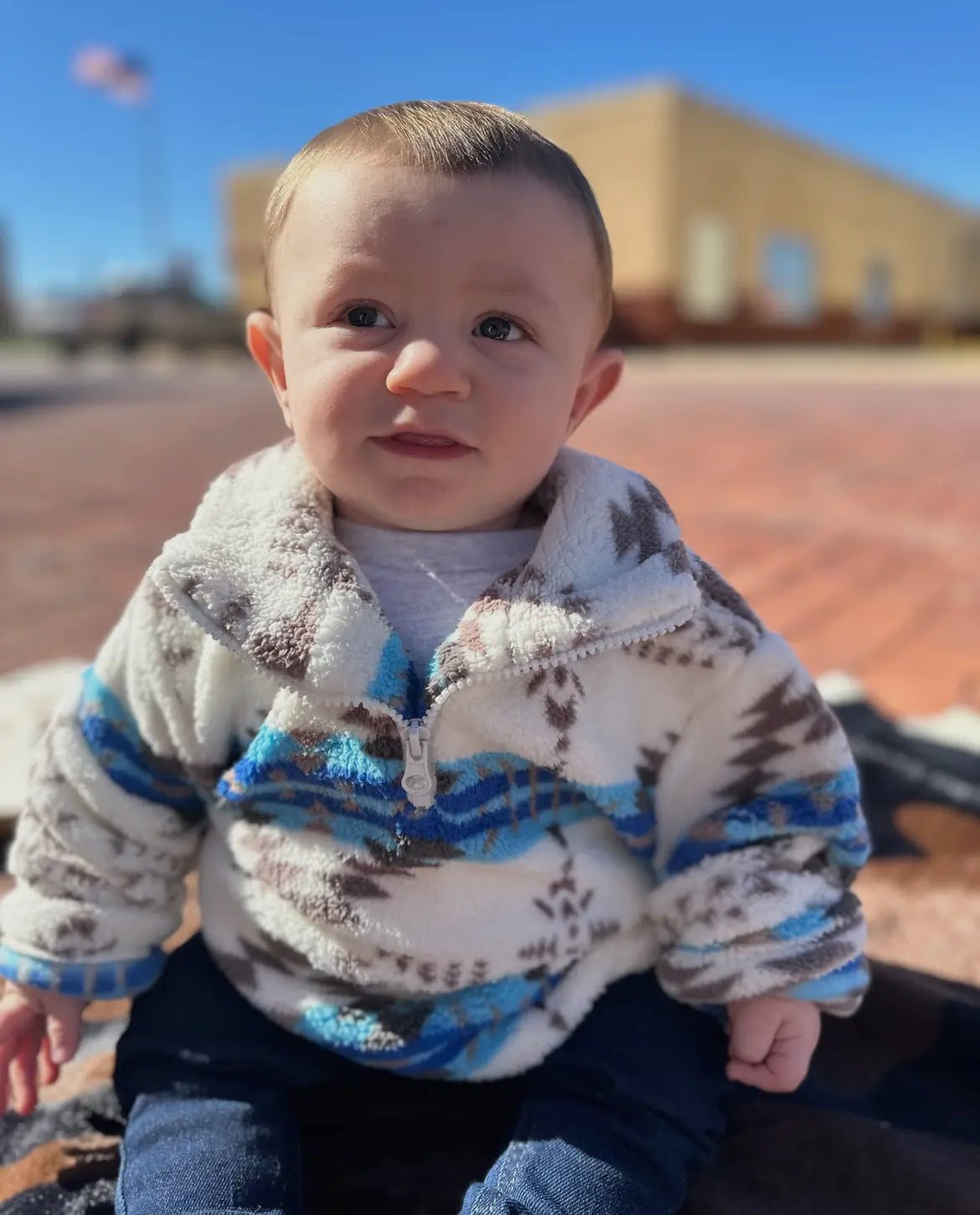 Kids- Aztec Sherpa 1/4 Zip