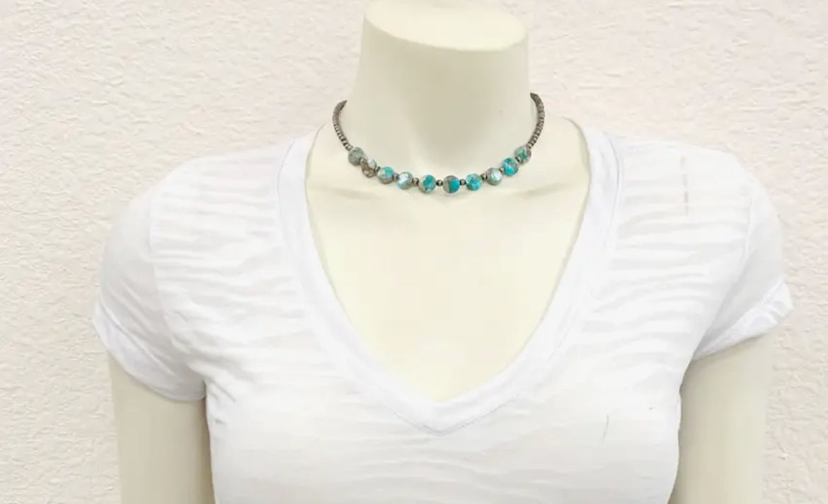 15” Round Gemstone Necklace