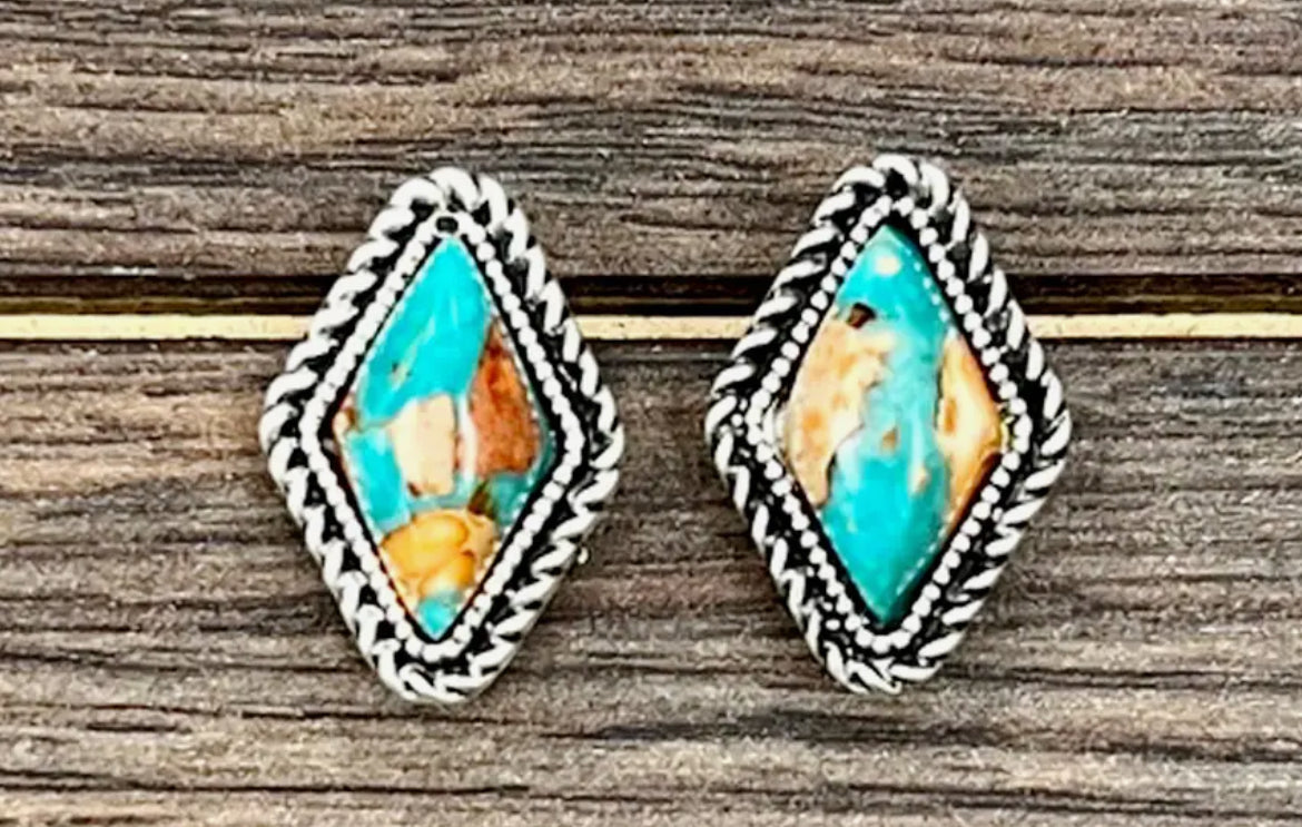 16mm Diamond Gemstone Stud