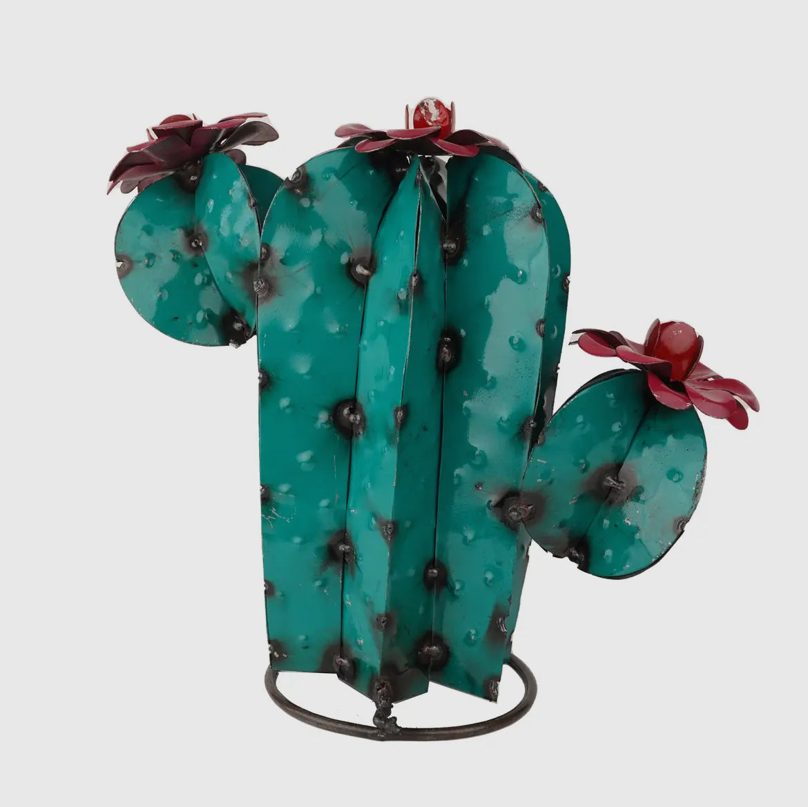 Turquoise Metal Cactus