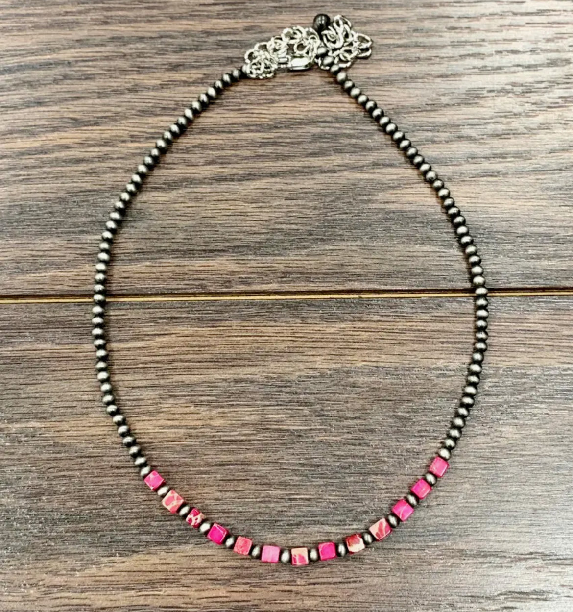 15” Square Gemstone Necklace