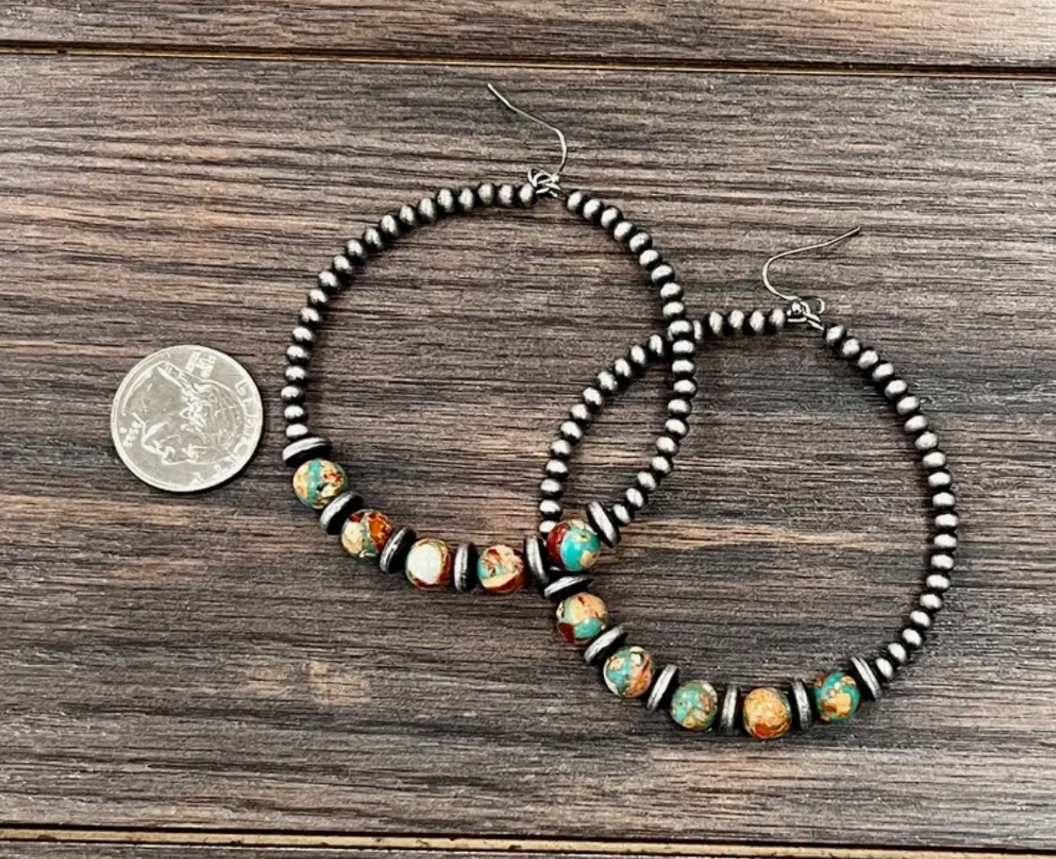 8mm Gemstone Hoops
