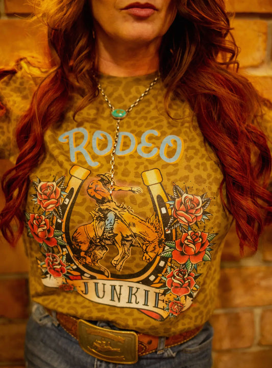 Rodeo Junkie Cheetah Graphic Tee