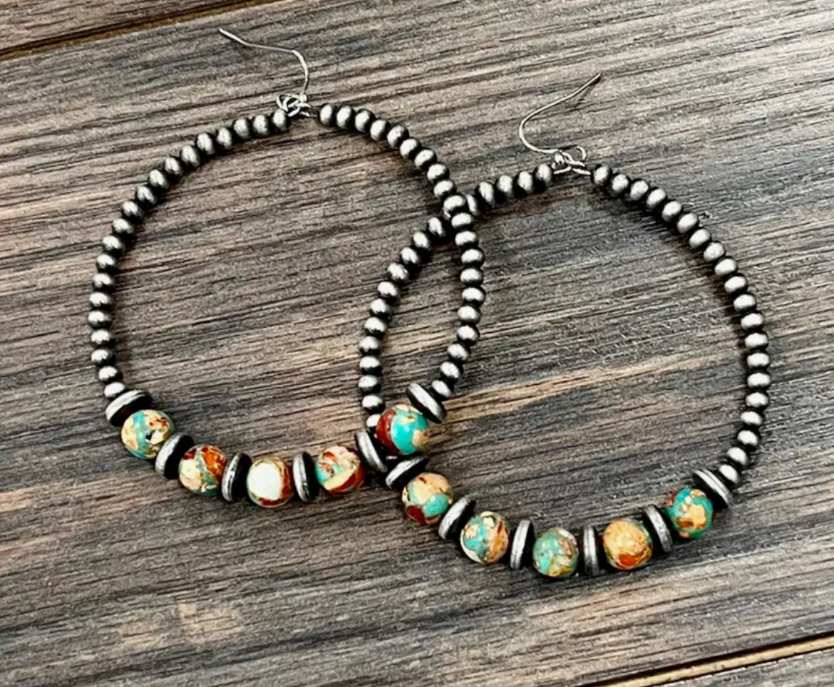 8mm Gemstone Hoops