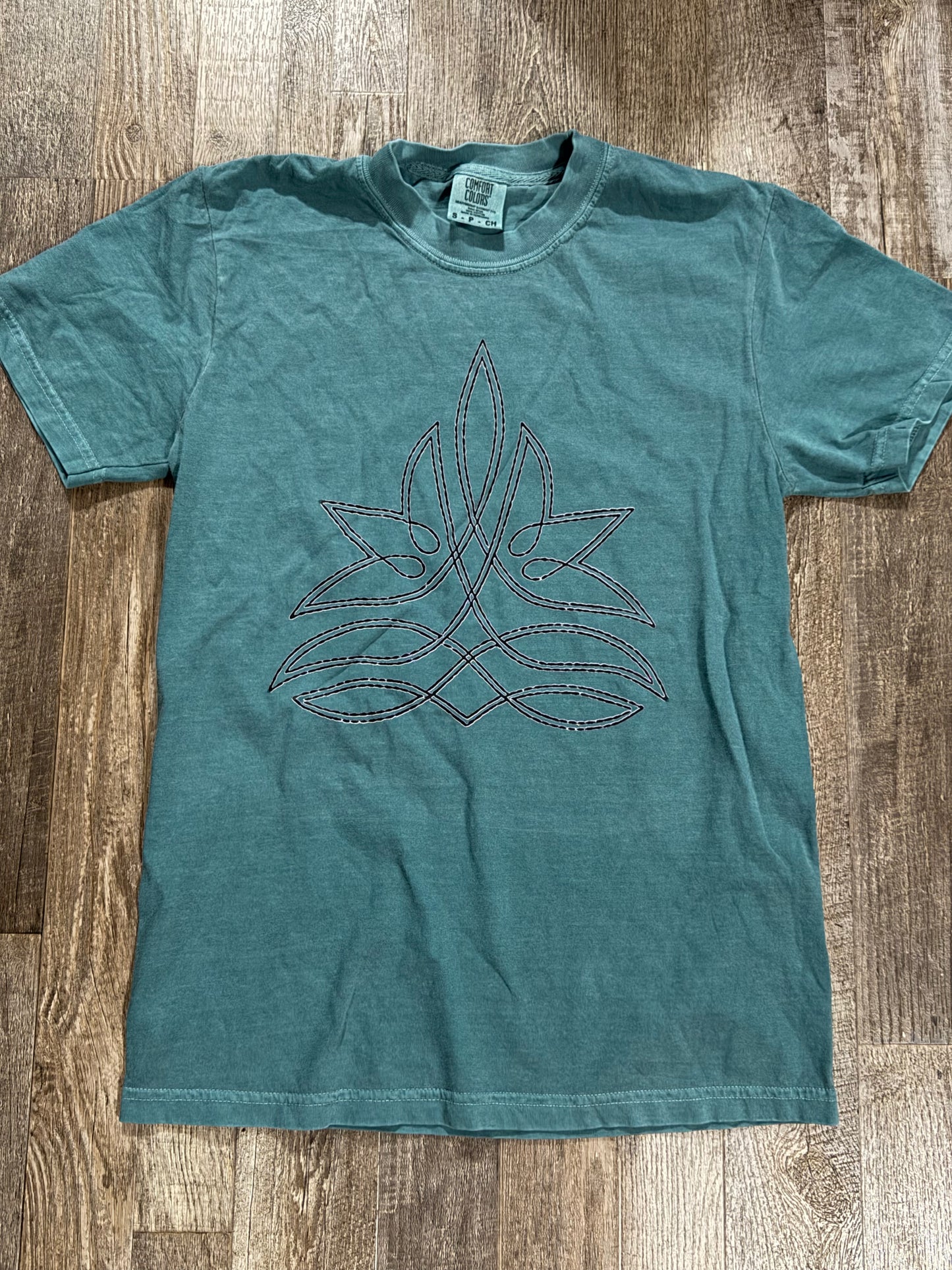 Green Boot Stitch Tee